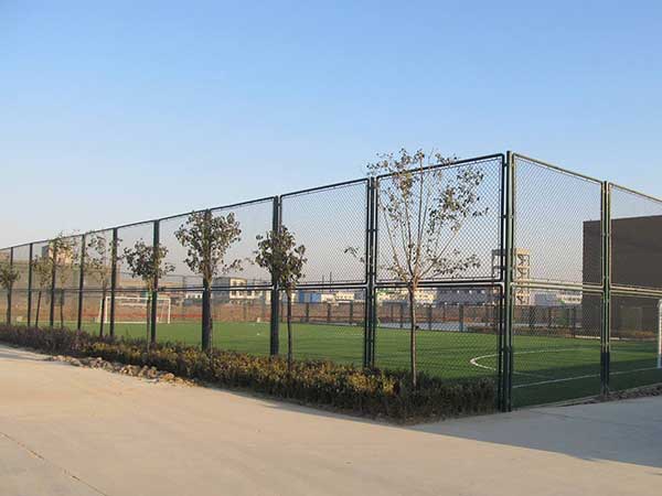 某地區(qū)足球場(chǎng)圍網(wǎng)施工案例